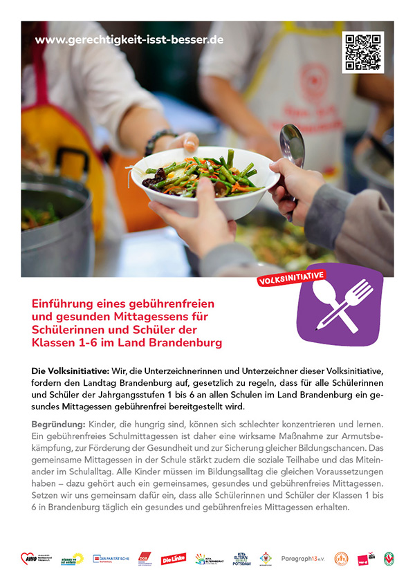 Aushang-Plakat für die Volksinitiative